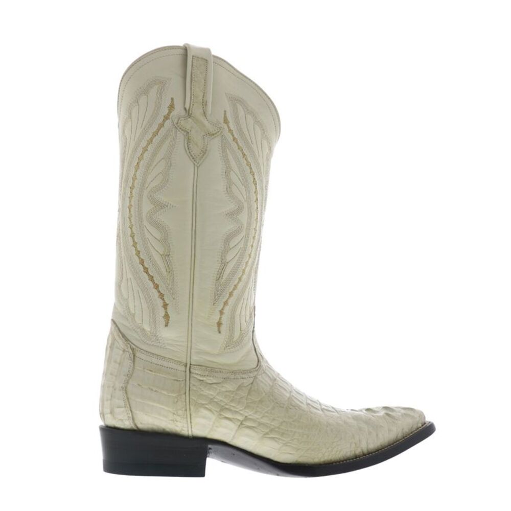 Ferrini Mens Caiman Body X-Toe White Boots (NWT)